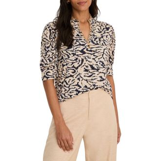 Nic+Zoe Contrast Swirl Top in Neutral Multi at Nordstrom, Size Xx-Large