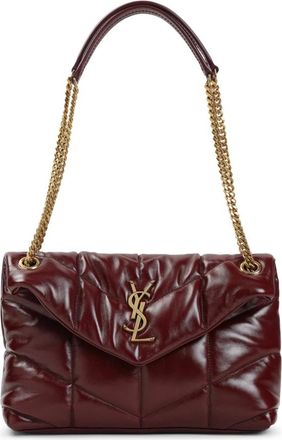 Saint Laurent Tassen, Dames, Bruin, ONE Size, Katoen, Puffer Small