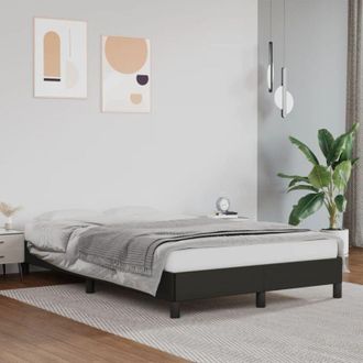 vidaXL Vidaxl - Estructura De Cama Sin Colch&oacute;n Cuero Sint&eacute;tico Negro 120x190 Cm