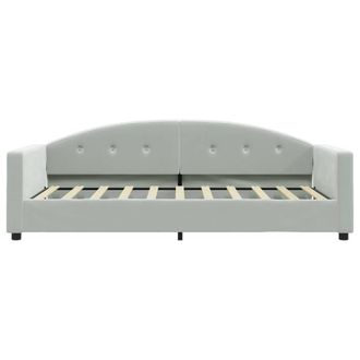 Berkfield Home Modern Day Bed Light Grey 90x190 cm Velvet
