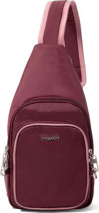 Baggallini Securtex Classic Anti-Theft Daytripper Sling Bag in Jam/dusty Mauve at Nordstrom