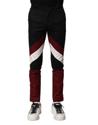 Dolce & Gabbana Multicolor Cotton Jogger Men Pants Elastane