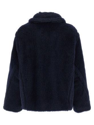 Max Mara Alpaca and Wool Teddy Coat - Navy