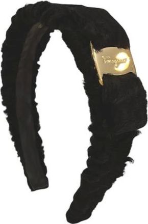 Ferragamo Pre-owned Accessories, female, Black, Size: ONE SIZE Pre-owned Leather Hair Accessory