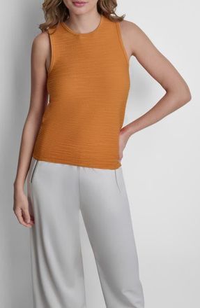 DKNY Seamless Rib Tank in Amberglow at Nordstrom, Size X-Small