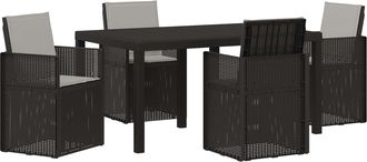 vidaXL Conjunto De Comedor De Jard&iacute;n 5 Uds. Antracita Y Gris Claro Pp Vidaxl