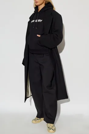 Burberry Sweatshirt With Logo, Womens, Black