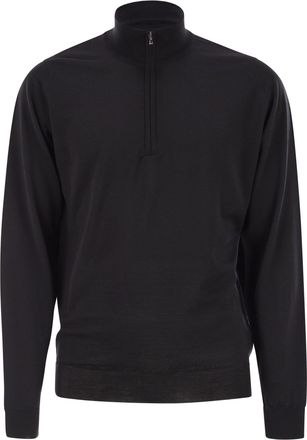 John Smedley Barrow High Neck Jumper With Half Zip