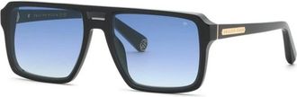 Philipp Plein Spp 211 Zonnebril - Heren - Zonnebrillen - Zwart - 60 MM - Accessoires