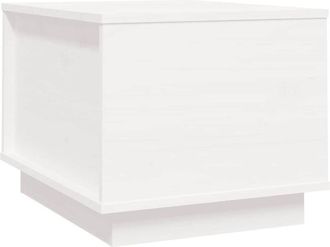 vidaXL Vidaxl - Mesa de centro de madera maciza de pino blanco 40x50x35 cm