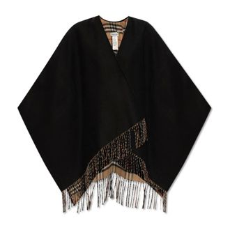 Burberry Wool poncho - female - Burberry - Ponchos - Black - ONE SIZE - Jackets