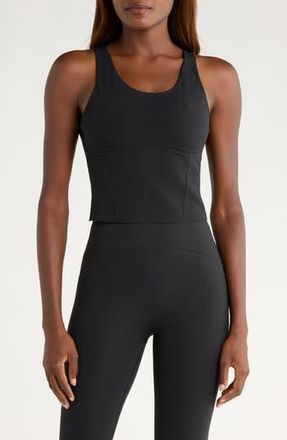 Spanx Contour Crop Tank Top in Very Black at Nordstrom Rack, Size X-Small