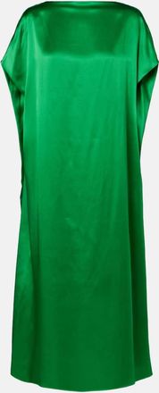 Dries Van Noten Silk satin midi dress