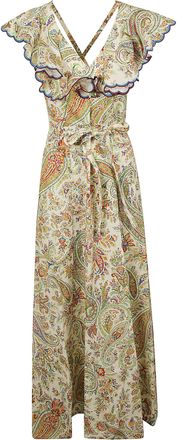 Etro Paisley Print Back Cross Strap Dress