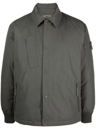 Stone Island Giacca-camicia con applicazione Compass - Grigio