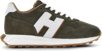 Hogan H601 low-top sneakers - men - Calf Suede/Calf Leather/Calf Leather/Rubber/Fabric - 8.5 - Green