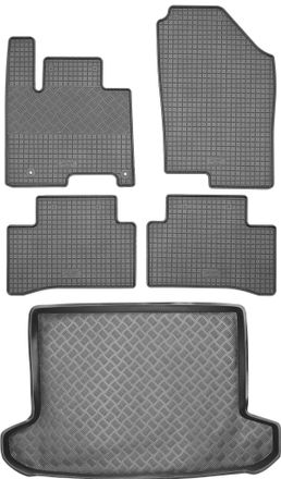 OEM Hyundai Tucson Iii Suv De 2018 (juego) - Alfombrillas De Goma Para Coche + Alfombrilla Para Maletero