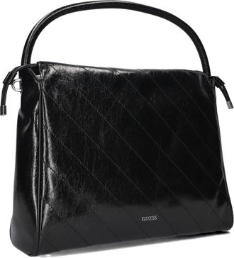 Guess Tassen, Dames, Zwart, ONE Size, Wol, Elegante Trekkoord Tote Tas