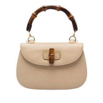 Gucci Pre-owned Bamboo Night - Dames - Vintage Handtas - Beige - ONE Size - Leer - Vintage