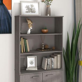 Berkfield Home Top for Highboard HAMAR Light Grey 85x35x100cm Solid Wood Pine | Size: 85 x 35 x 100 cm