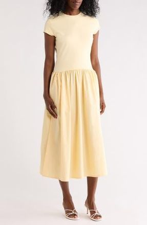 Nordstrom Rack Mixed Media Dress in Beige Tundra at Nordstrom Rack, Size Xx-Small