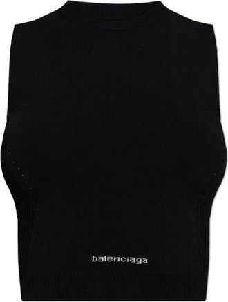 Balenciaga Tops, Dames, Zwart, M, Fitted Top