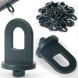 OEM 100 Piezas, Clips Para Plantas, Gancho De Pl&aacute;stico Para Invernadero, Clip Giratorio Para Invernadero, Anillo Colgante Para Maceta, Negro