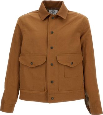 Junya Watanabe Brown Checkered Tweed Panel Wool Jacket