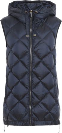 Max Mara Womens The Cube Tregil Gilet Blue Puffer Vest