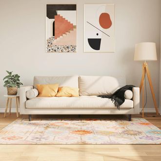 vidaXL Alfombra Lavable Antideslizante Multicolor 120x180 Cm Vidaxl