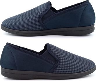 Generic Mens Extra Large Slippers Size 6 Boys Slippers Size 14 Carpet Slipper Mens Extra Large Slipper Memory Foam Slip On Sizes 6-14 Navy 11 UK