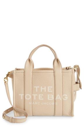 Marc Jacobs The Leather Small Tote Bag in Twine at Nordstrom