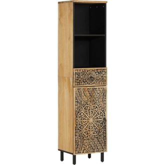vidaXL Bathroom Cabinet 38x33x160 cm Solid Wood Mango Vidaxl
