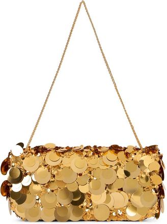 Paco Rabanne Shoulder Bags, female, Yellow, Size: ONE SIZE Sparkle Baguette Bag