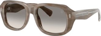 Brunello Cucinelli Acetaat Zonnebril met Gegradueerde Glazen - unisex - Accessoires - Beige - Maat: 53 MM