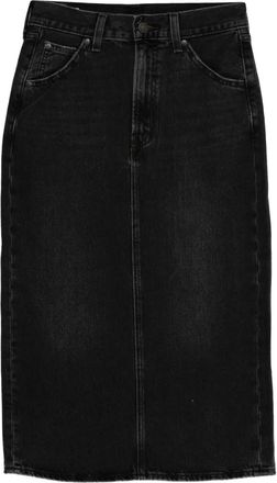 Levi's denim midi skirt - women - Cotton - 24 - Black
