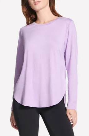 Skechers Godri Swift Stripe Long Sleeve Tee in Purple-White at Nordstrom Rack, Size Medium