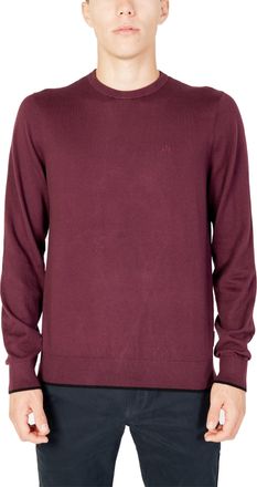 A|X Armani Exchange Mens Crew Neck Sweater Ax Knitwear - Dark Red Cotton - Size X-Small