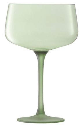 LSA Arc Contrast Set of 4 Glass Cocktail Saucers in Moss at Nordstrom