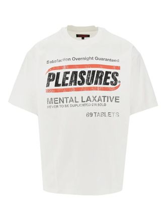 Pleasures Relief text-print T-shirt - men - Cotton - 44 - White