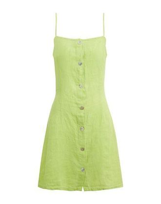 8 by YOOX LINEN BUTTON-FRONT MINI SLIP DRESS