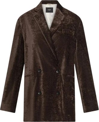 Seventy Giacca doppiopetto in velluto - - Jackets - Donna - Marrone - L
