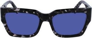 Longchamp 55mm Rectangular Sunglasses in Grey Havana at Nordstrom Rack