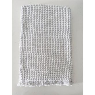 Anaya with Love Turkish Cotton Waffle Throw in Soft Grey at Nordstrom