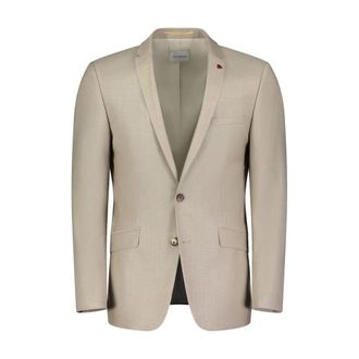 Roy Robson ROY Robson - Stijlvolle Model Blazer - Heren - Jassen - Beige - Maat: L Wol