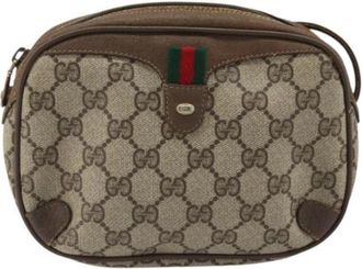Gucci Pre-owned Crossbody Bag - Dames - Vintage Schoudertas - Bruin - ONE Size - Leer - Vintage