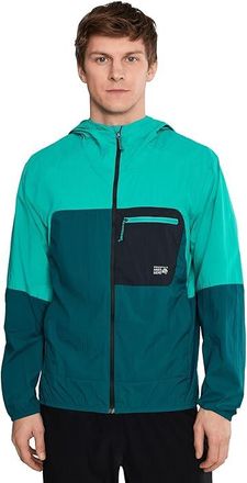Mountain Hardwear Wind Veiltm Hooded Jacket Mens Clothing Jack Pine/Blupernova : 2XL, Nylon