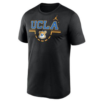 Nike Mens UCLA Courtside Jordan Brand Dri-FIT College T-Shirt in Black | 0JTI00AUCV-5DA