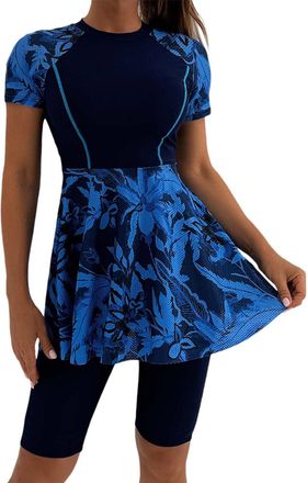 Generic Burkini Swimsuits for Women Modest Muslim Swimsuit Islamic Short Sleeve Burkini Top Bathing Suit 2025 New Swimwear Swimsuits for Women