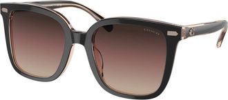 Coach HC8381F CL919 Asian Fit 5781E2 Womens Sunglasses Black Size 56